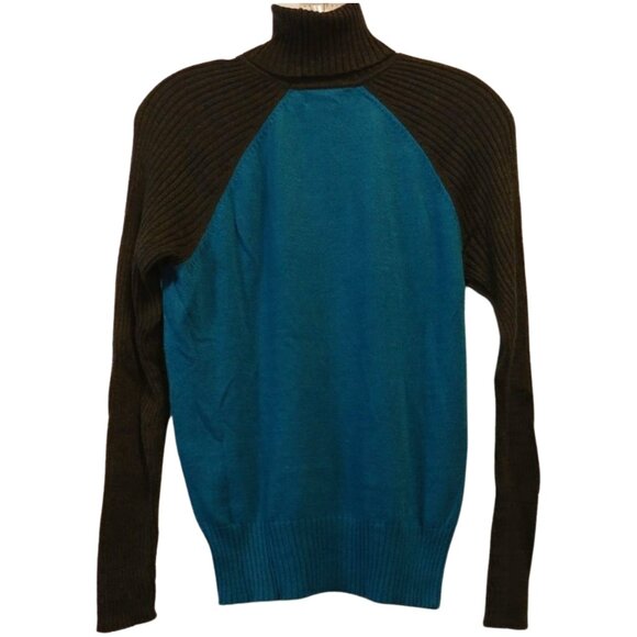 Nomadic Traders Two-Toned Raglan Sleeved Turtleneck Sweater, S - Picture 4 of 14